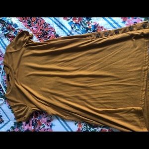 Mustard yellow dress with buttons
